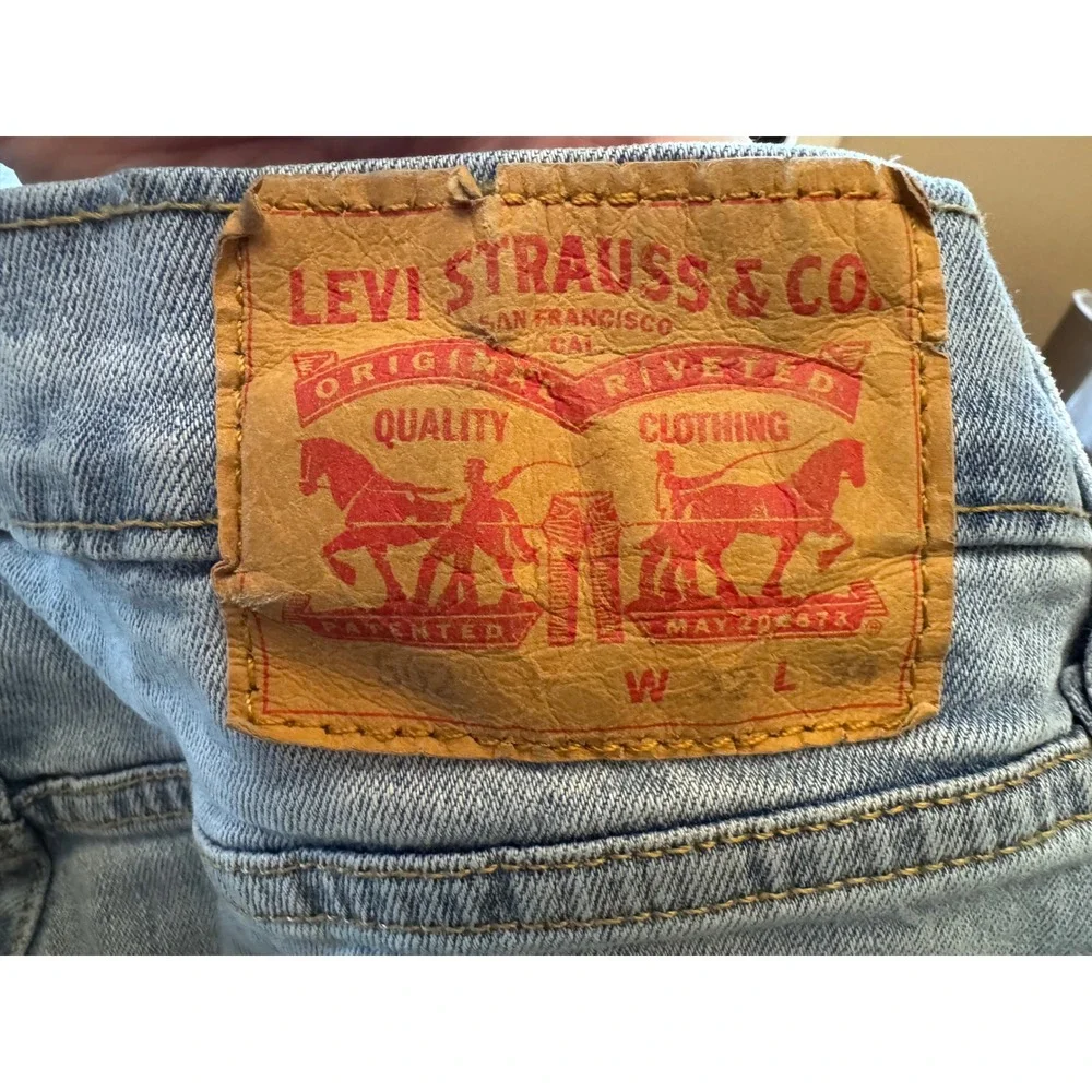Levi's Men's 32x34 Light Wash Straight Leg Jeans Classic Denim Pants